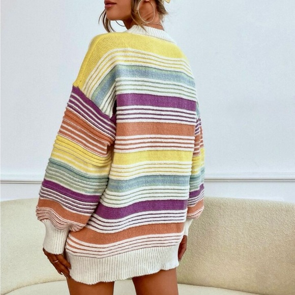Rainbow Striped Sweater - Picture 3 of 6